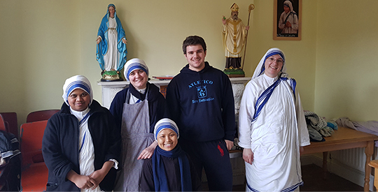 Borja Retana with some Missionaries of Charity in Dublin